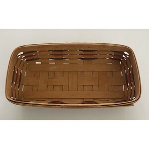 Longaberger Bread Basket With Dividers 14.5" Signed Red Green 1996 Vintage